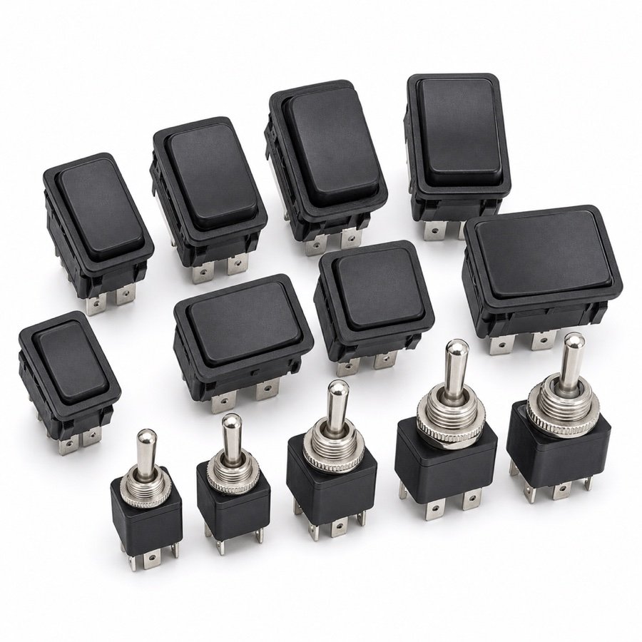 Heavy-Duty Rocker Switch Set (6 pcs)